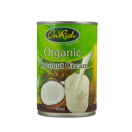 On Rich Organic Coconut Cream 400ml available at The Prickly Pineapple