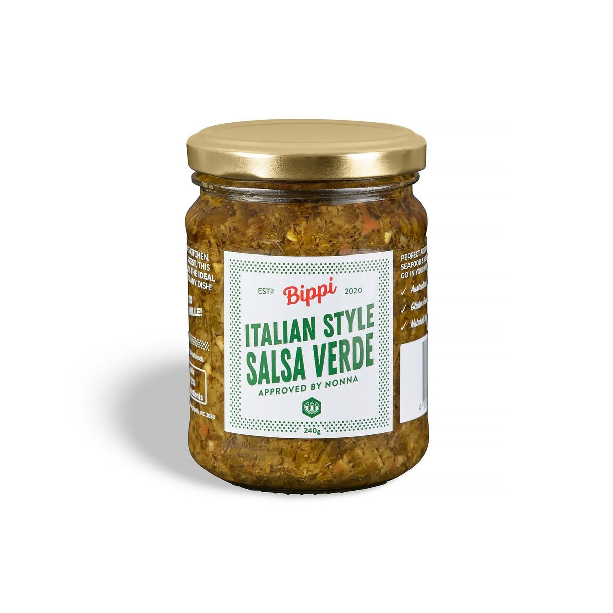 Bippi Italian Style Salsa Verde 240g available at The Prickly Pineapple