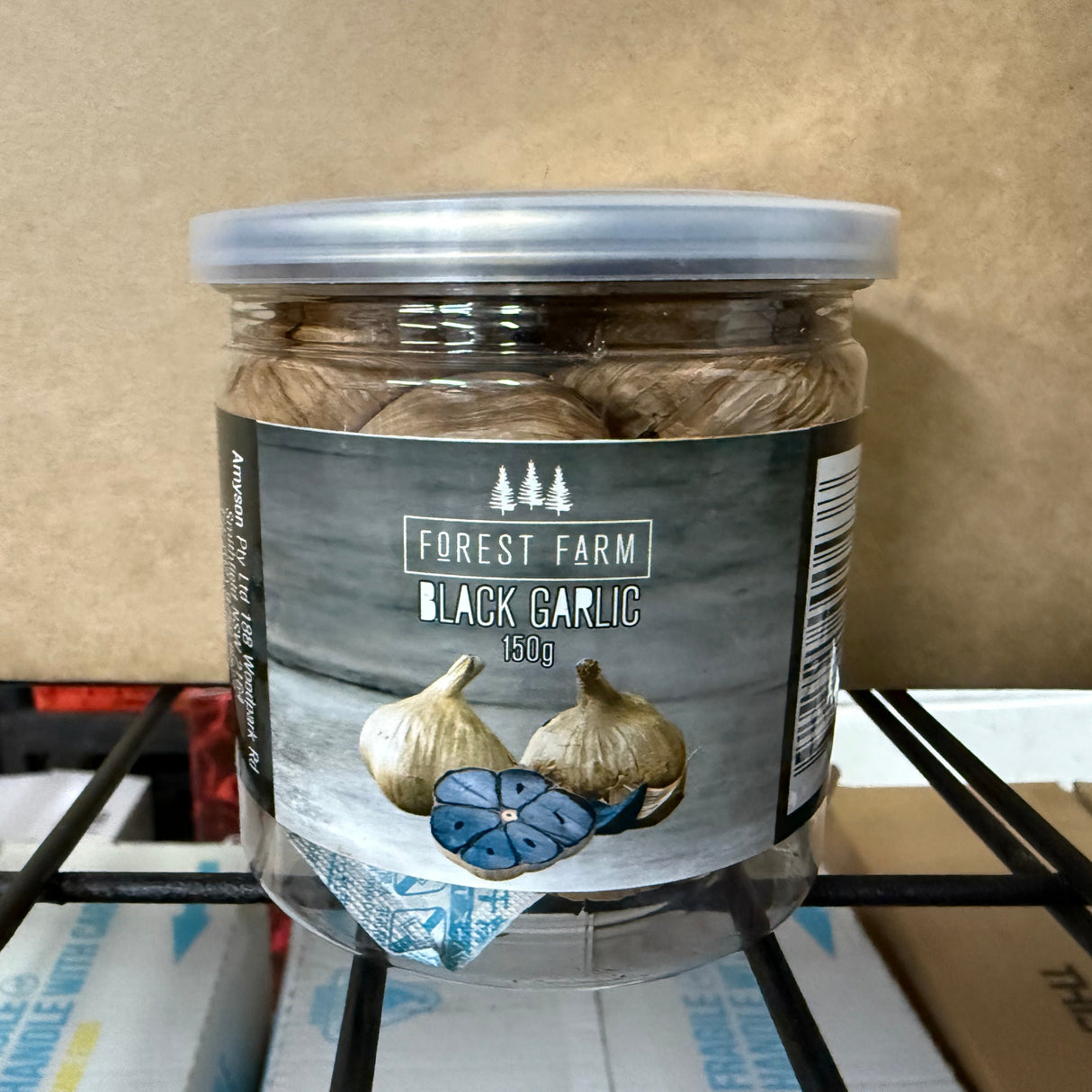 Forest Farm Black Garlic 150g available at The Prickly Pineapple