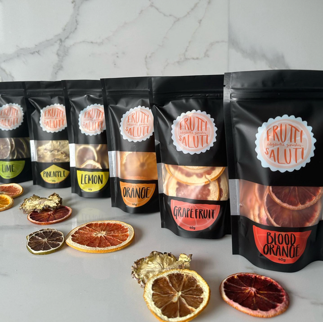 Frutti Saluti Dehydrated Garnishes 40g available at The Prickly Pineapple
