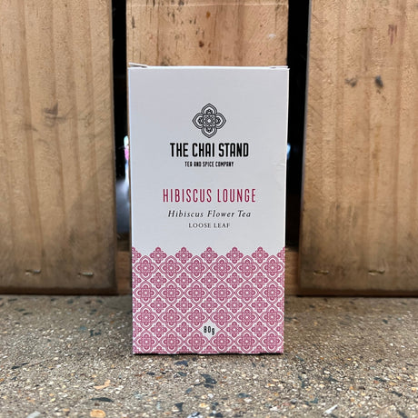 The Chai Stand Hibiscus Lounge - Hibiscus Flower Loose Leaf Tea 80g available at The Prickly Pineapple