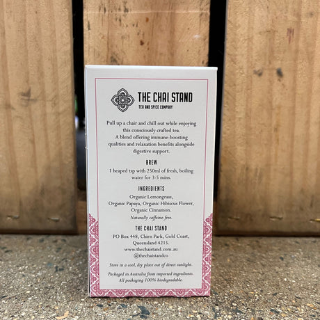 The Chai Stand Hibiscus Lounge - Hibiscus Flower Loose Leaf Tea 80g available at The Prickly Pineapple