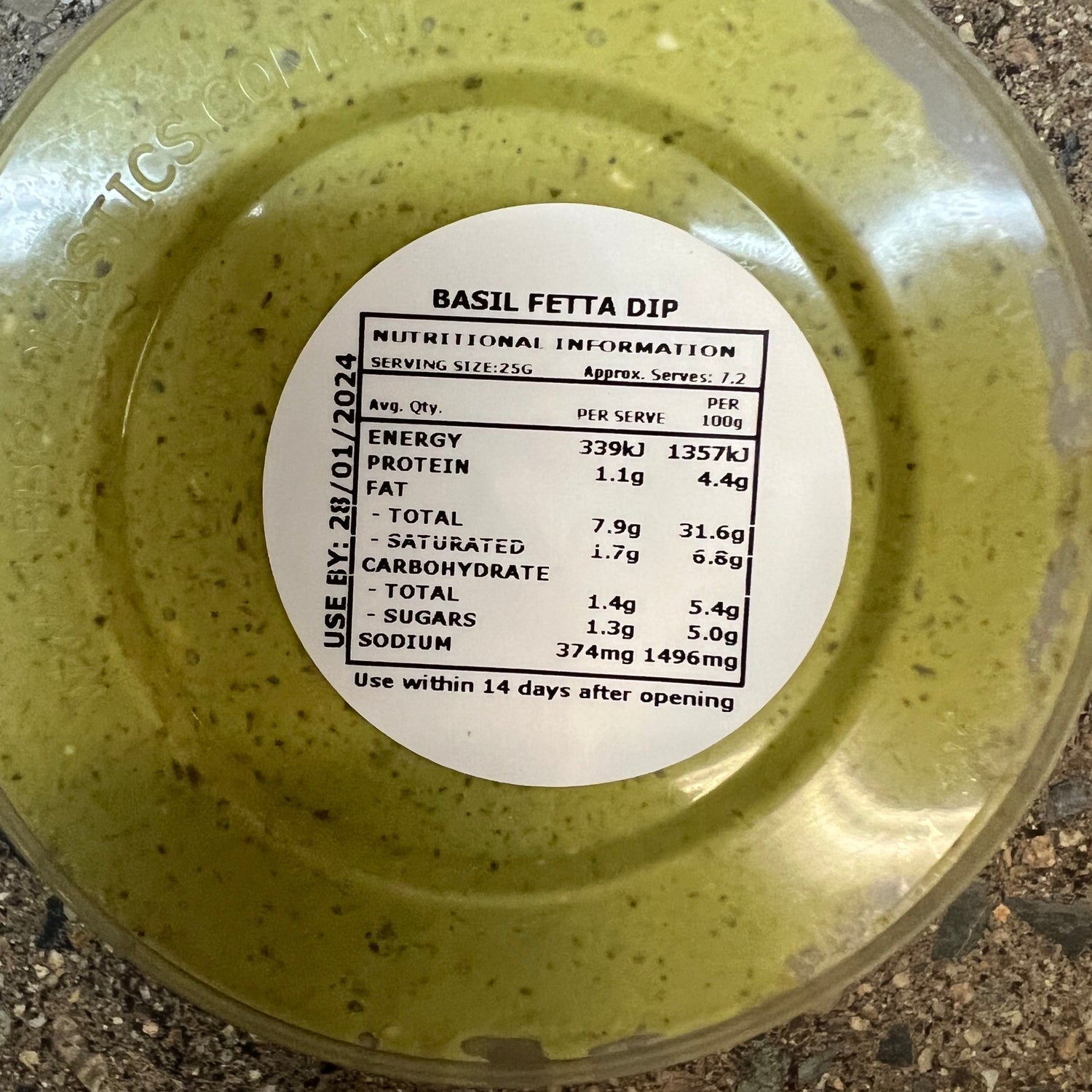 The Prickly Pineapple Basil & Feta Dip 180g