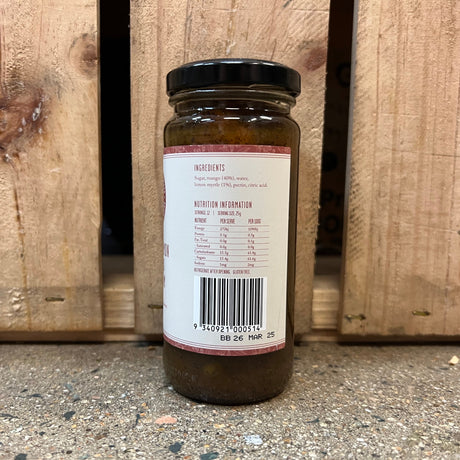 Australian Bush Spices Organic Lemon Myrtle & Mango Jam 300g available at The Prickly Pineapple