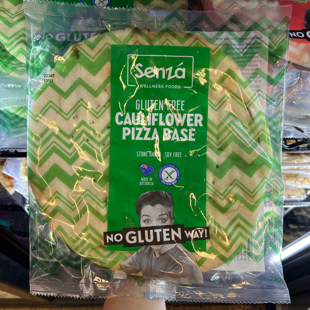 Senza Wellness Foods Cauliflower Pizza Base Gluten Free 220g available at The Prickly Pineapple