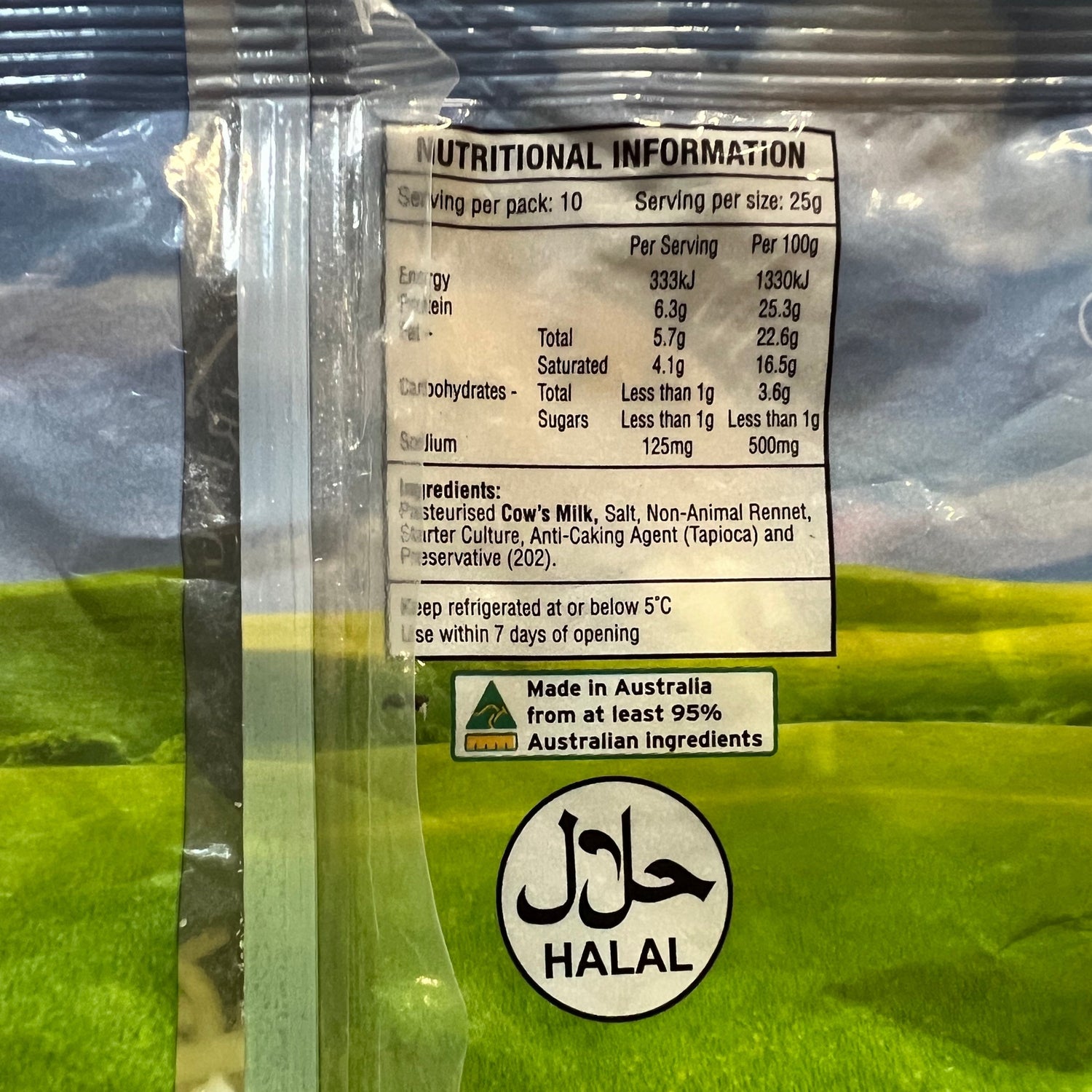 Alba Cheese Shredded Mozzarella 250g available at The Prickly Pineapple
