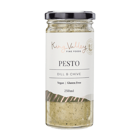 King Valley Fine Foods Dill & Chive Pesto 250ml available at The Prickly Pineapple