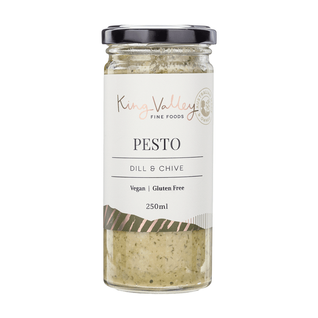 King Valley Fine Foods Dill & Chive Pesto 250ml available at The Prickly Pineapple