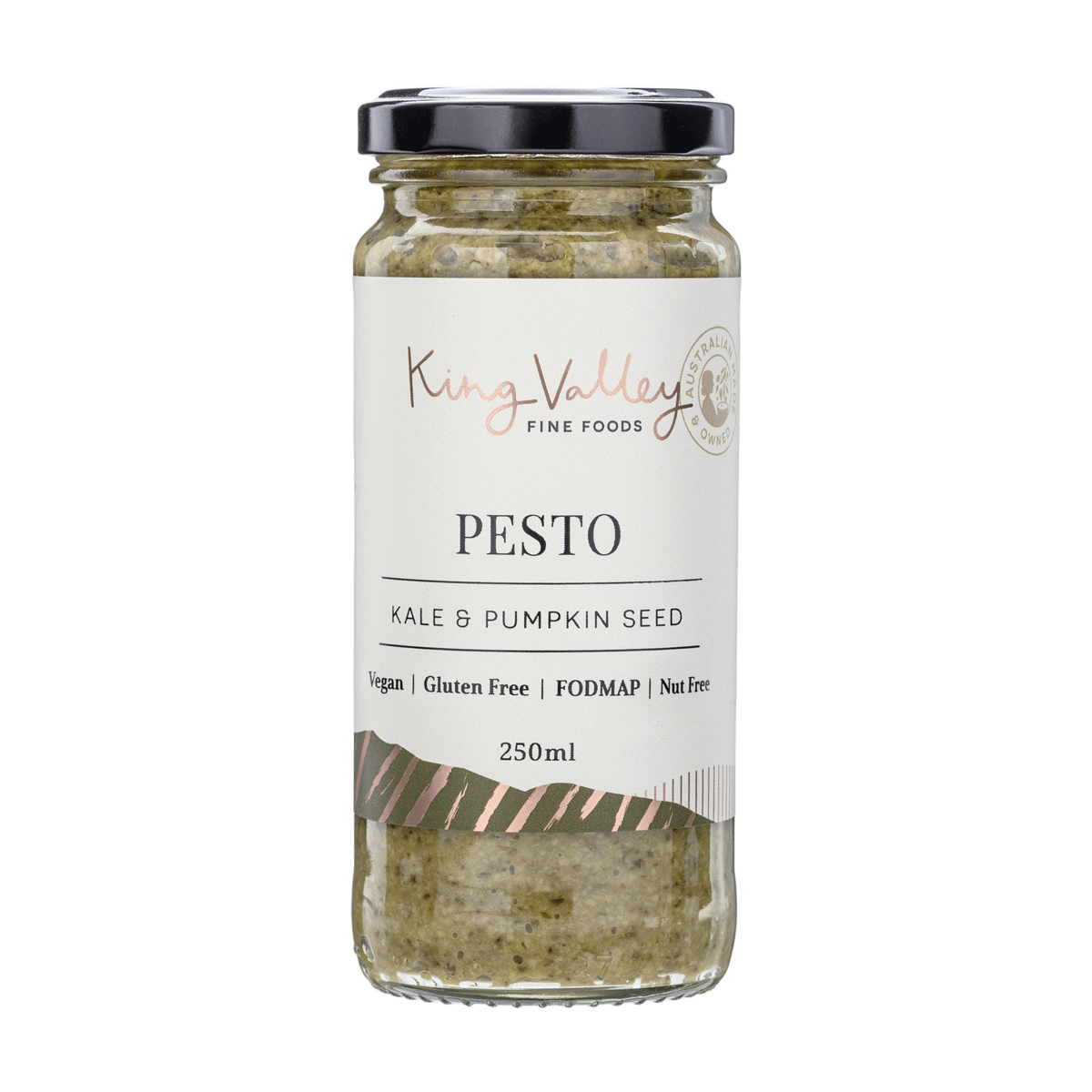 King Valley Fine Foods Kale & Pumpkin Seed Pesto 250ml available at The Prickly Pineapple
