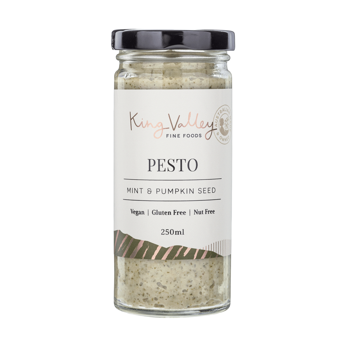 King Valley Fine Foods Mint & Pumpkin Seed Pesto 250ml available at The Prickly Pineapple