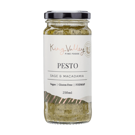 King Valley Fine Foods Sage & Macadamia Pesto 250ml available at The Prickly Pineapple
