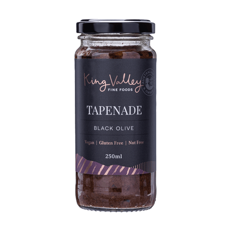 King Valley Fine Foods Black Olive Tapenade 250ml available at The Prickly Pineapple