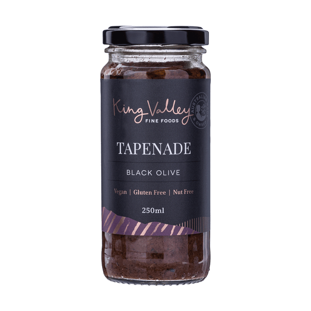 King Valley Fine Foods Black Olive Tapenade 250ml available at The Prickly Pineapple