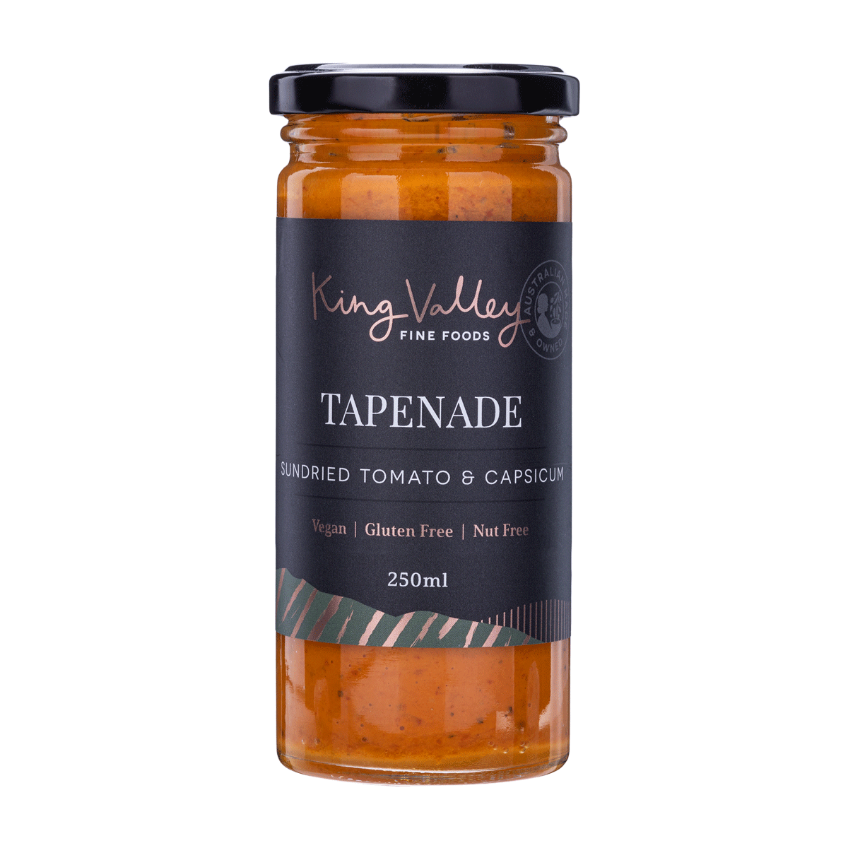 King Valley Fine Foods Sundried Tomato & Capsicum Tapenade 250ml available at The Prickly Pineapple