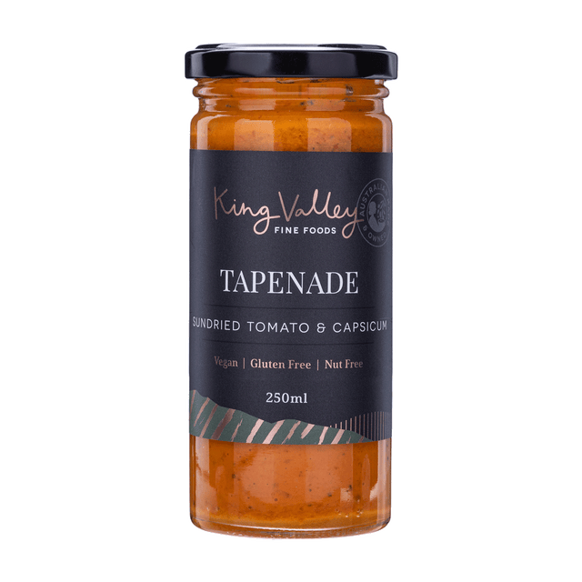King Valley Fine Foods Sundried Tomato & Capsicum Tapenade 250ml available at The Prickly Pineapple