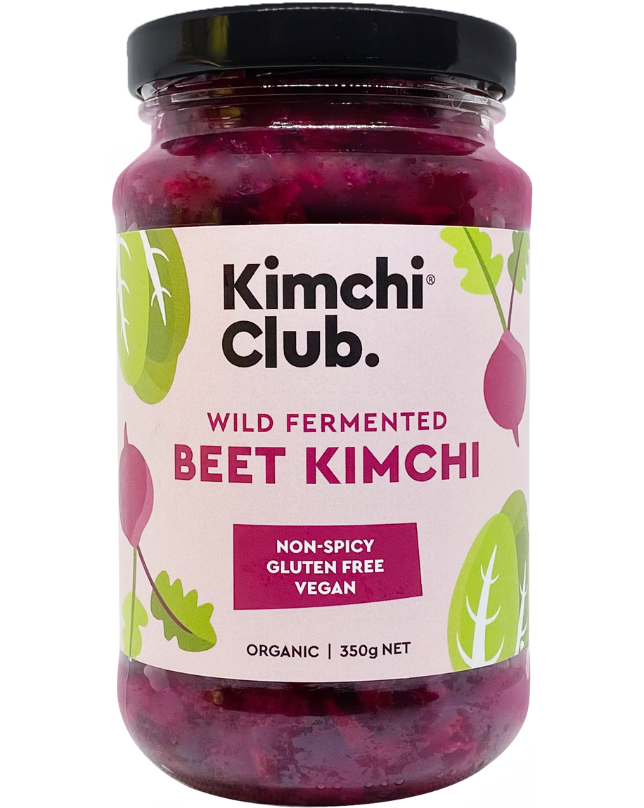 Kimchi Club Organic Beet Kimchi 350g available at The Prickly Pineapple