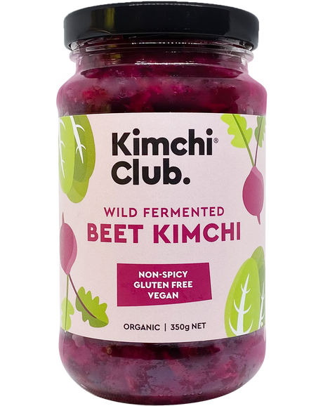 Kimchi Club Organic Beet Kimchi 350g available at The Prickly Pineapple
