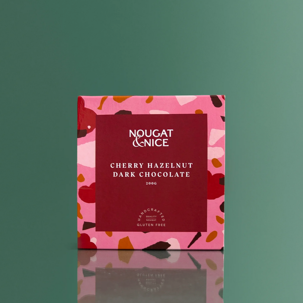 Nougat & Nice Cherry Hazelnut & Dark Chocolate Nougat 200g box available at The Prickly Pineapple