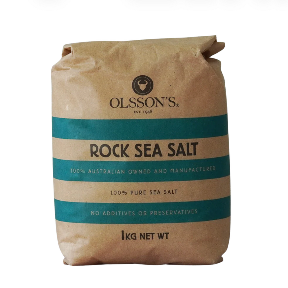 Olsson's Rock Sea Salt 1kg available at The Prickly Pineapple
