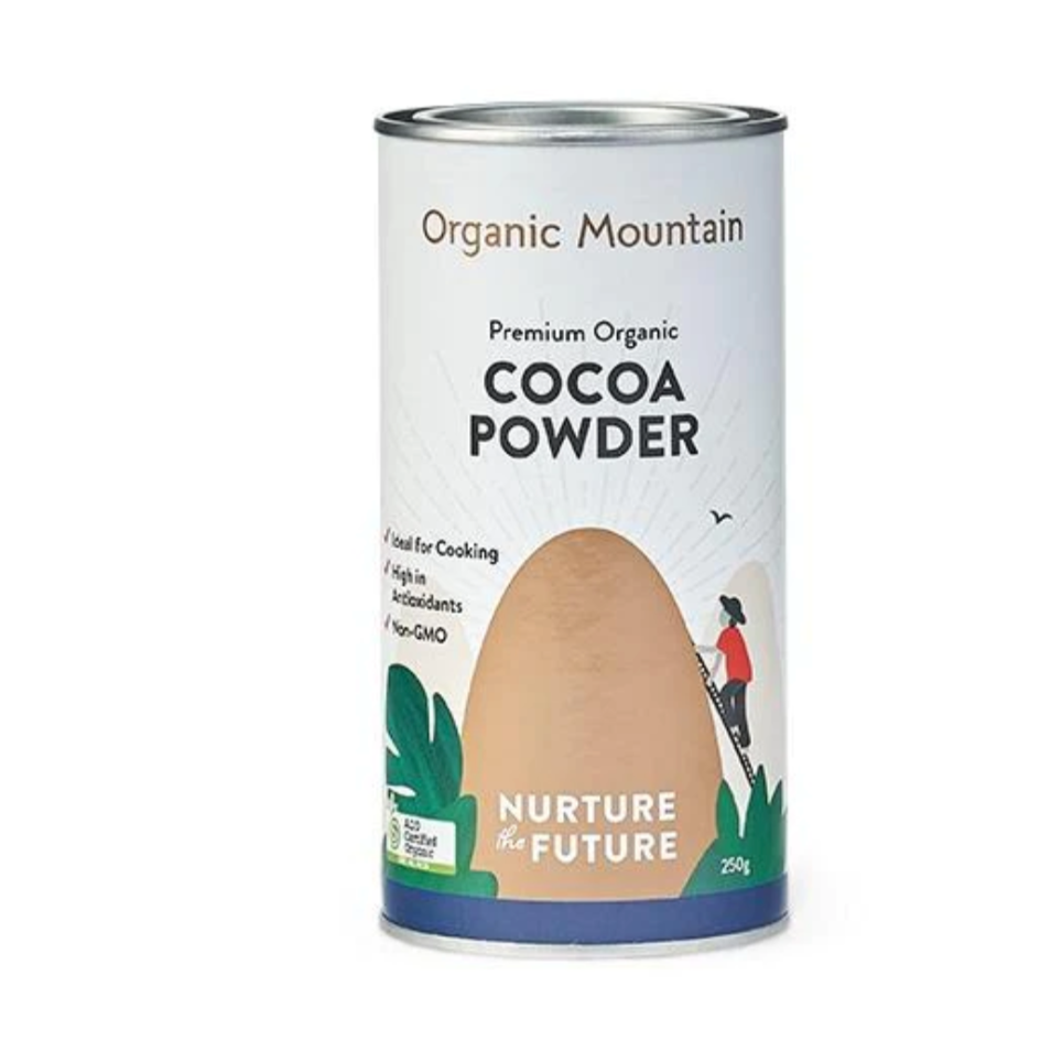 Organic Mountain Organic Cocoa Powder 250g available at The Prickly Pineapple