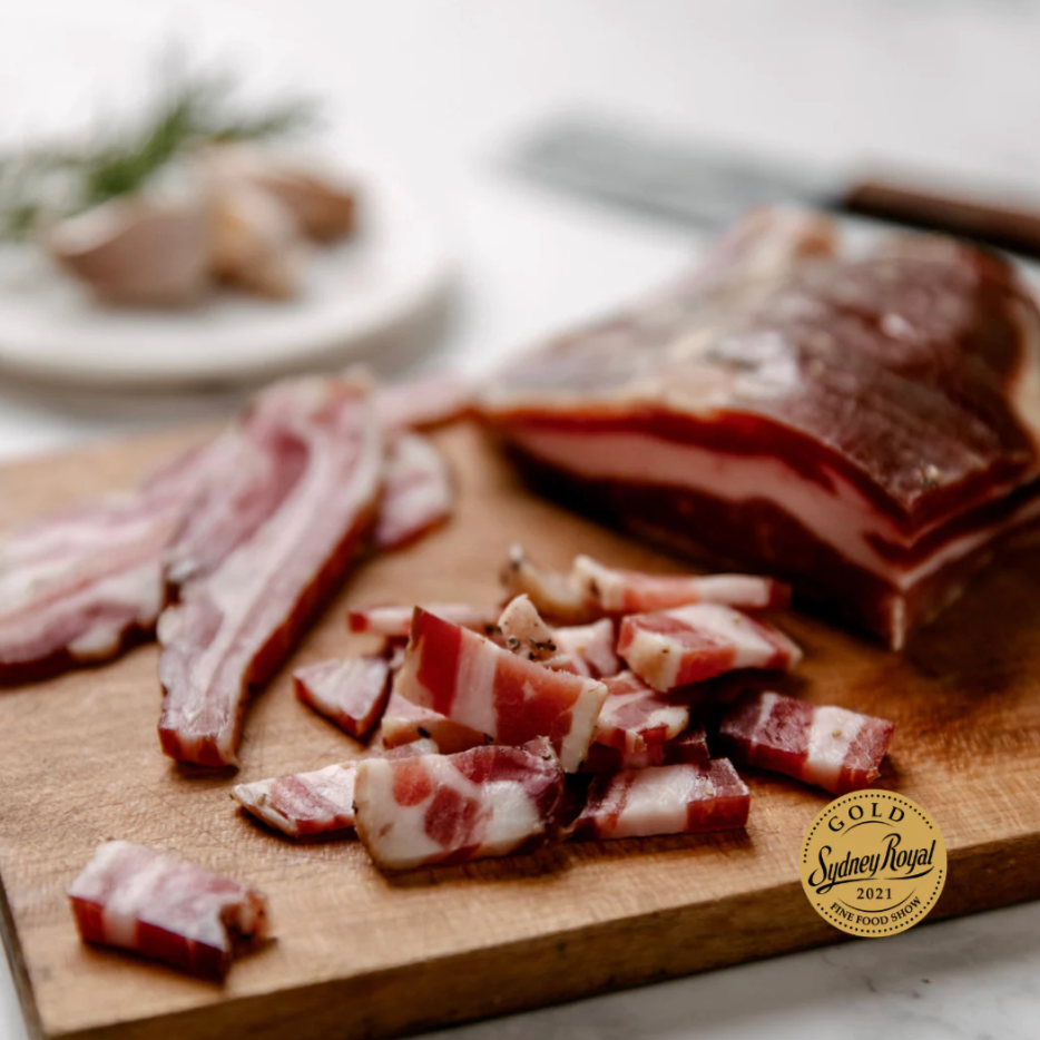 Papandrea Flat Pancetta Mild available at The Prickly Pineapple