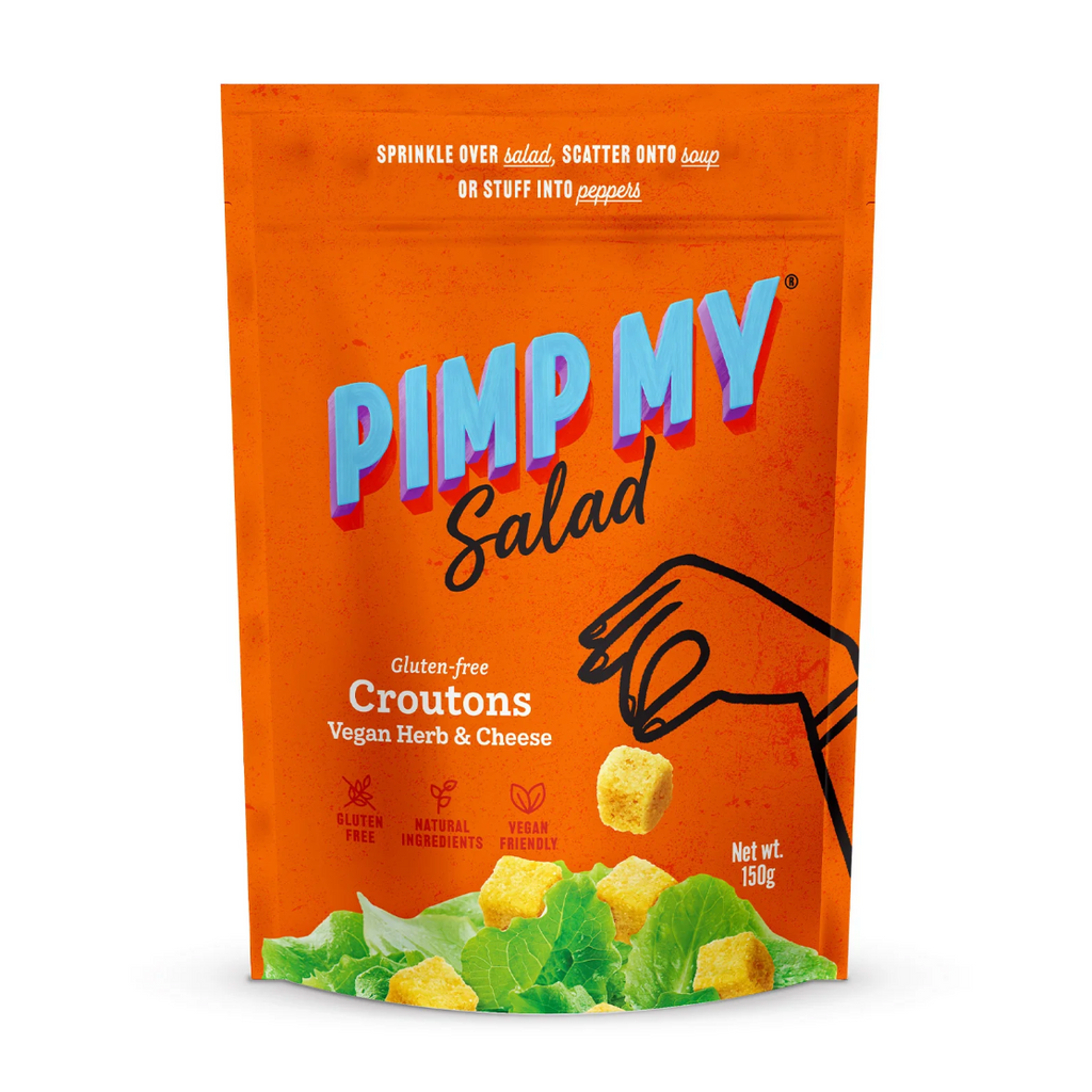 Pimp My Salad Caesar Salad Croutons Value Pack Gluten Free 150g available at The Prickly Pineapple