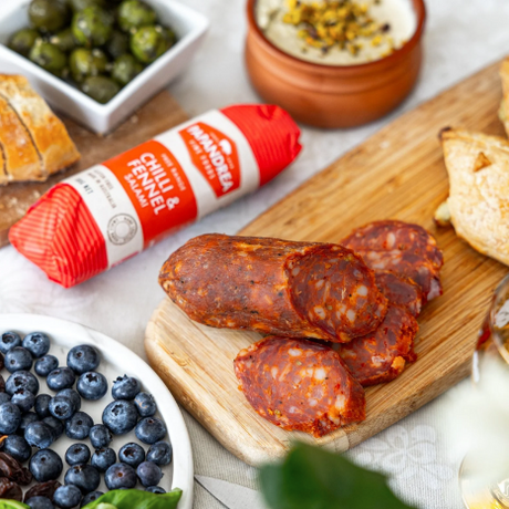 Papandrea Free Range Pork Salami with Chilli & Fennel 180g available at The Prickly Pineapple