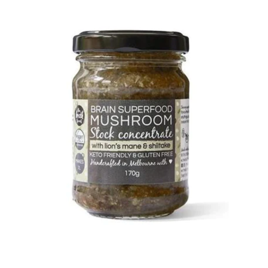 The Broth Sisters Stock Concentrate Superfood Mushroom Lions Mane 170g available at The Prickly Pineapple