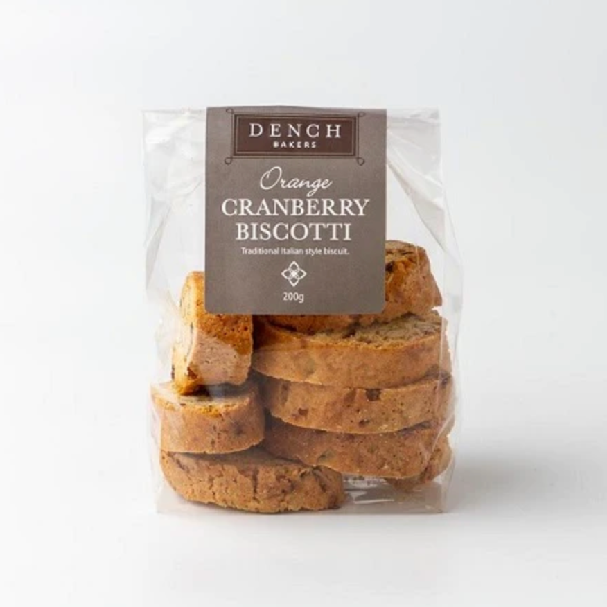 Dench Bakers Orange Cranberry Biscotti 200g available at The Prickly Pineapple