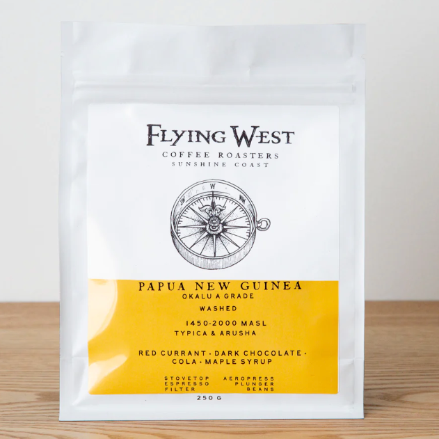 Flying West Coffee Roasters Single Origin Papua New Guinea available at The Prickly Pineapple