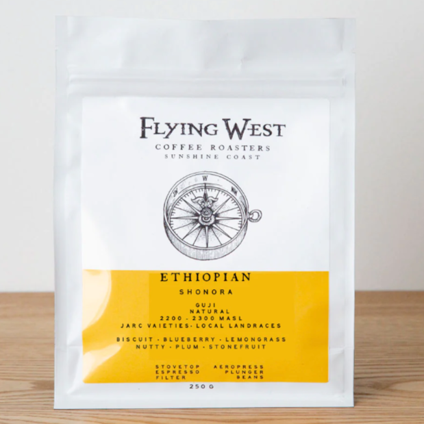 Flying West Coffee Roasters Single Origin Ethiopian available at The Prickly Pineapple