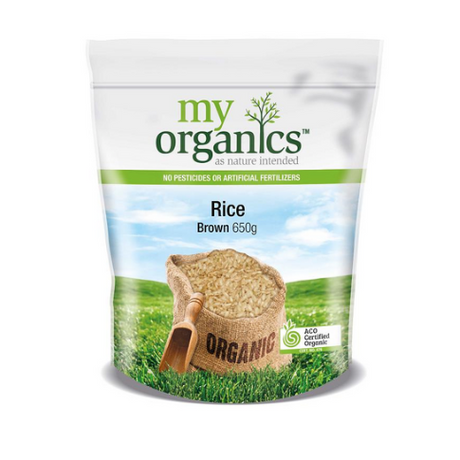My Organics Brown Rice 650g available at The Prickly Pineapple