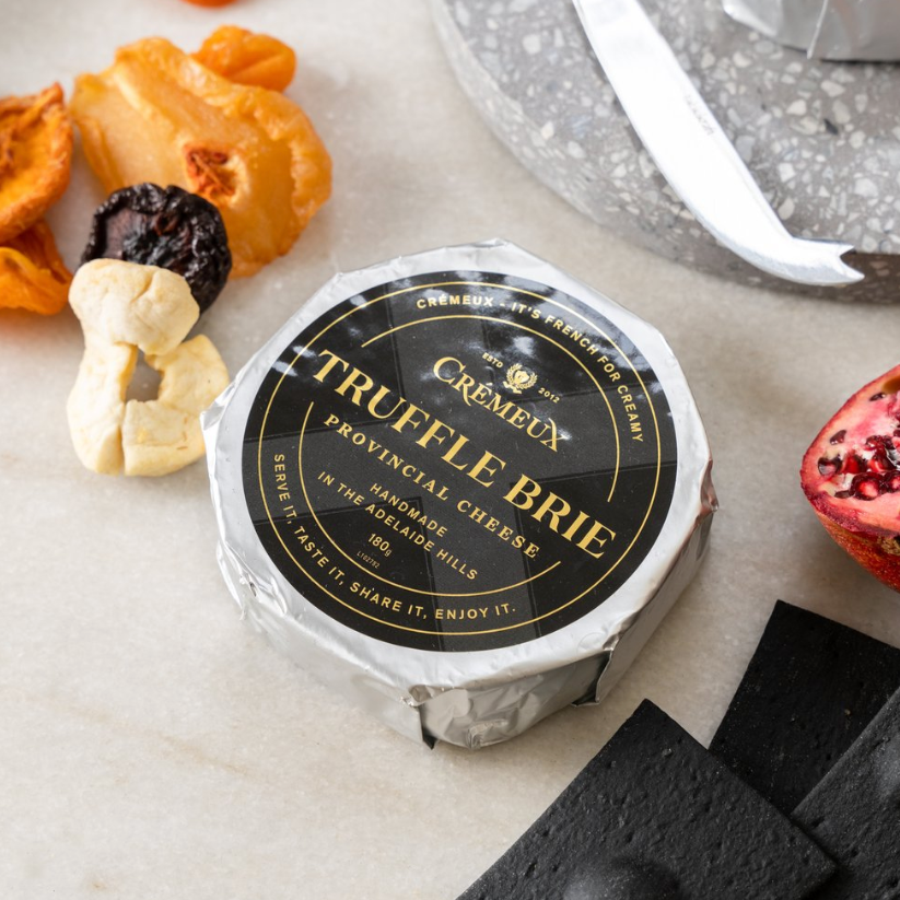 Crémeux Provincial Cheese Truffle Brie 180g available at The Prickly Pineapple