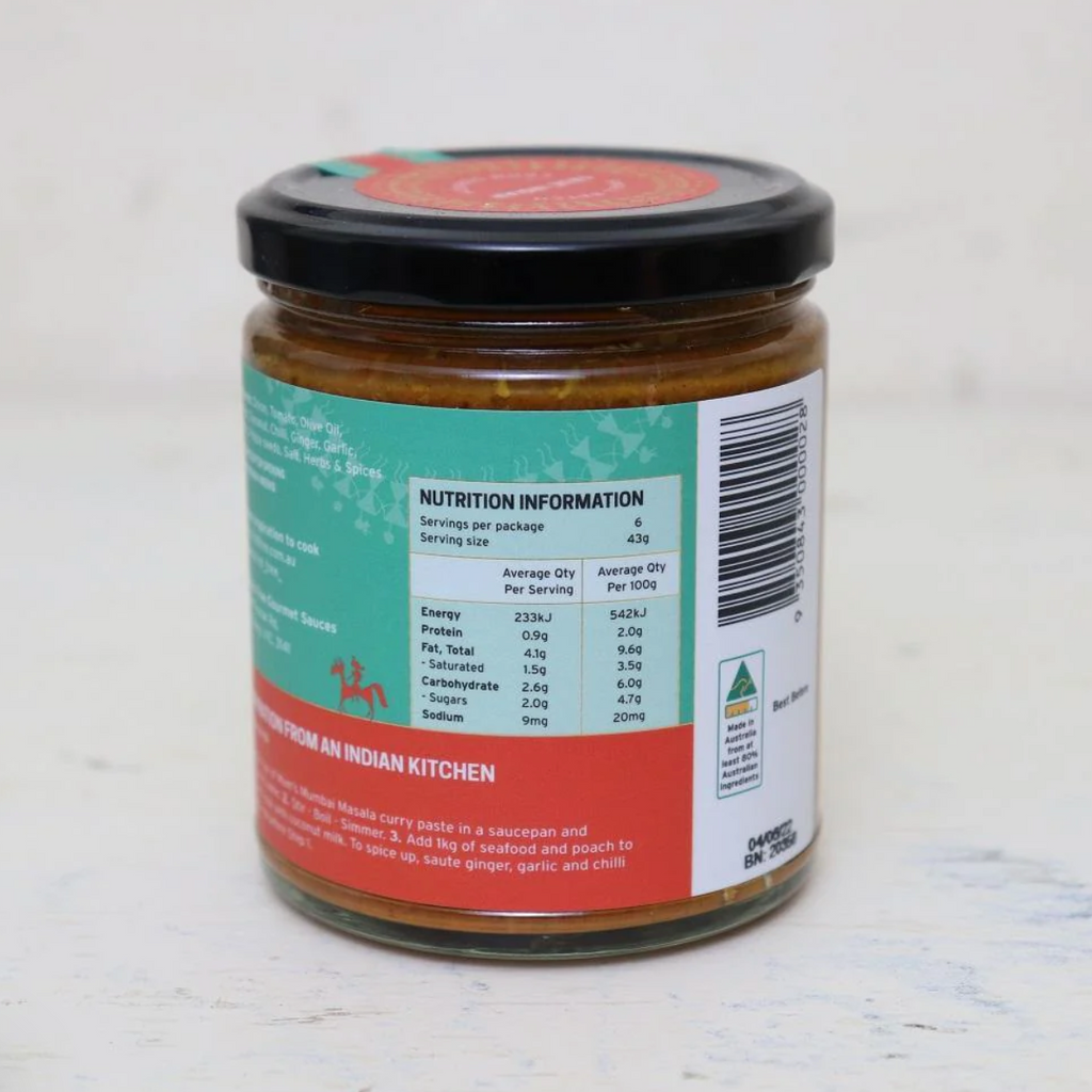 Tamarind Tree Mumbai Masala Curry Paste Hot 260g available at The Prickly Pineapple