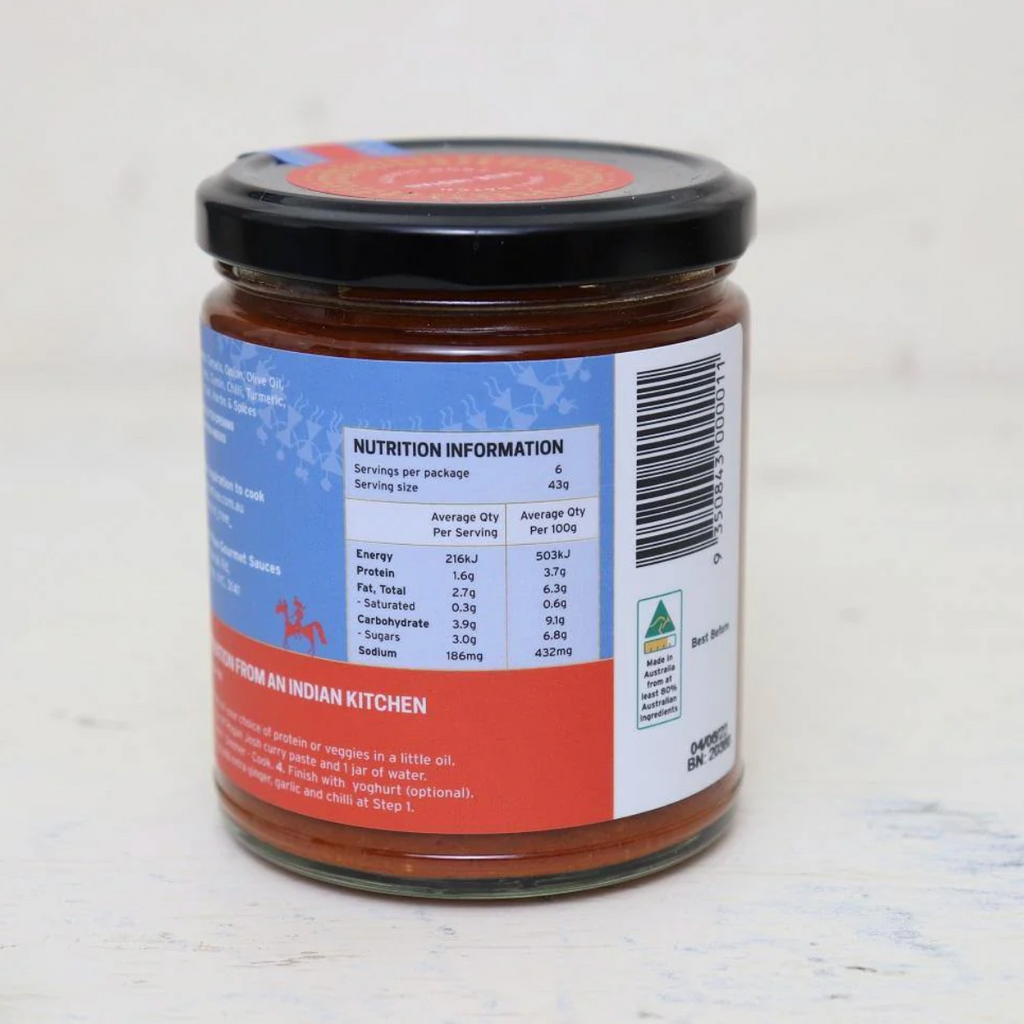 Tamarind Tree Rogan Josh Curry Paste Hot 260g available at The Prickly Pineapple