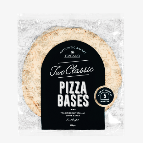 Toscano Traditional Pizza Base (2) 300g available at The Prickly Pineapple