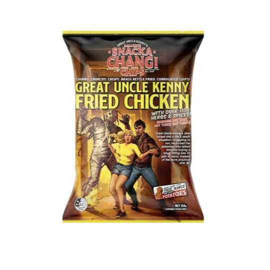 SnackaChangi Fried Chicken Potato Chips 150g available at The Prickly Pineapple