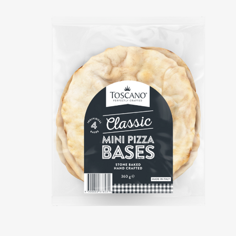 Toscano Classic Mini Pizza Bases (4) 360g available at The Prickly Pineapple