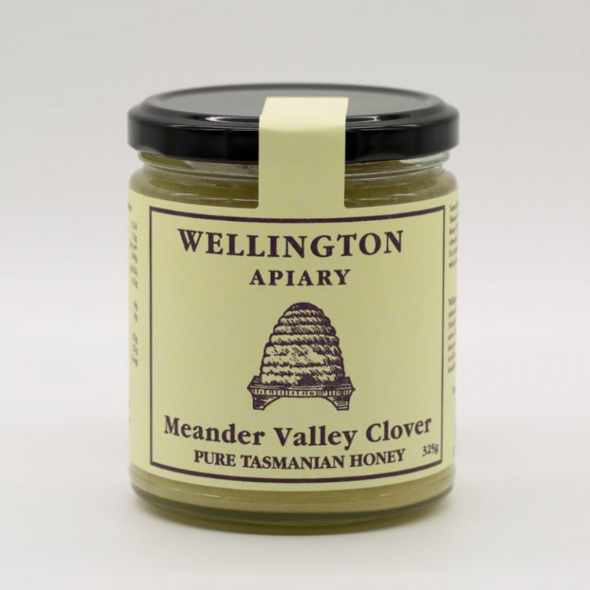 Wellington Apiary Meander Valley Clover Honey 325g available at The Prickly Pineapple