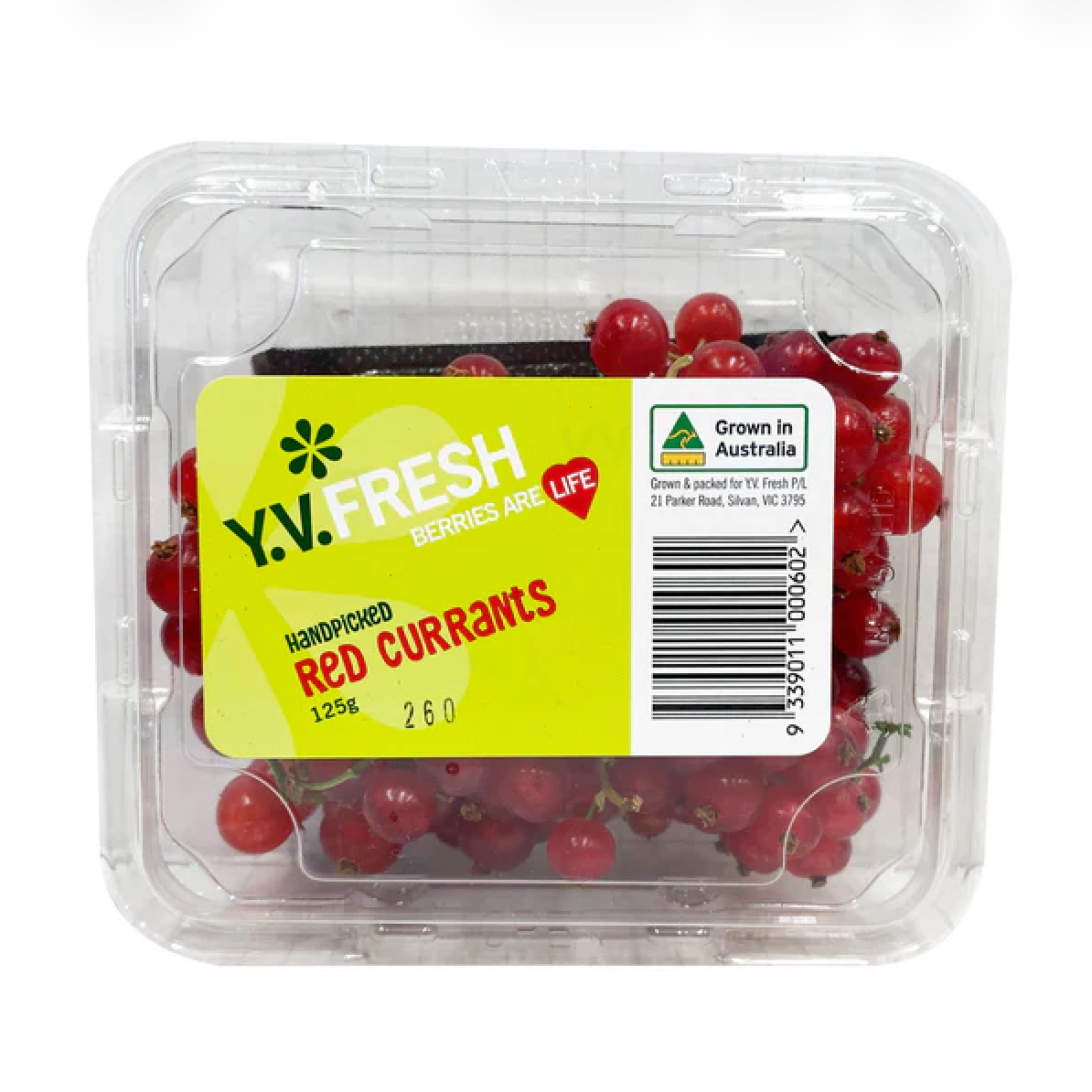 Y.V Fresh Red Currants 125g available at The Prickly Pineapple