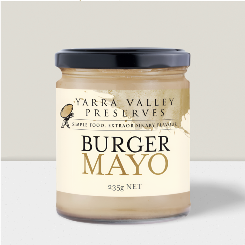 Yarra Valley Gourmet Foods Burger Mayonnaise 235g available at The Prickly Pineapple