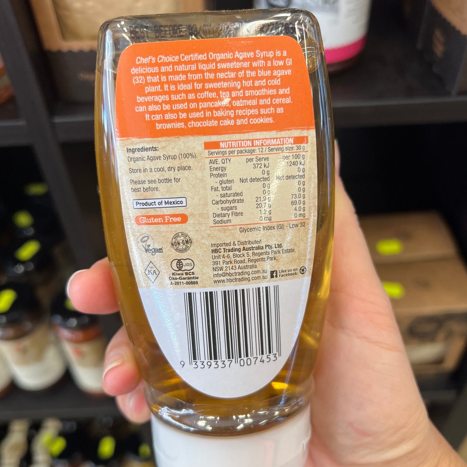 Chef's Choice Organic Agave Syrup available at The Prickly Pineapple