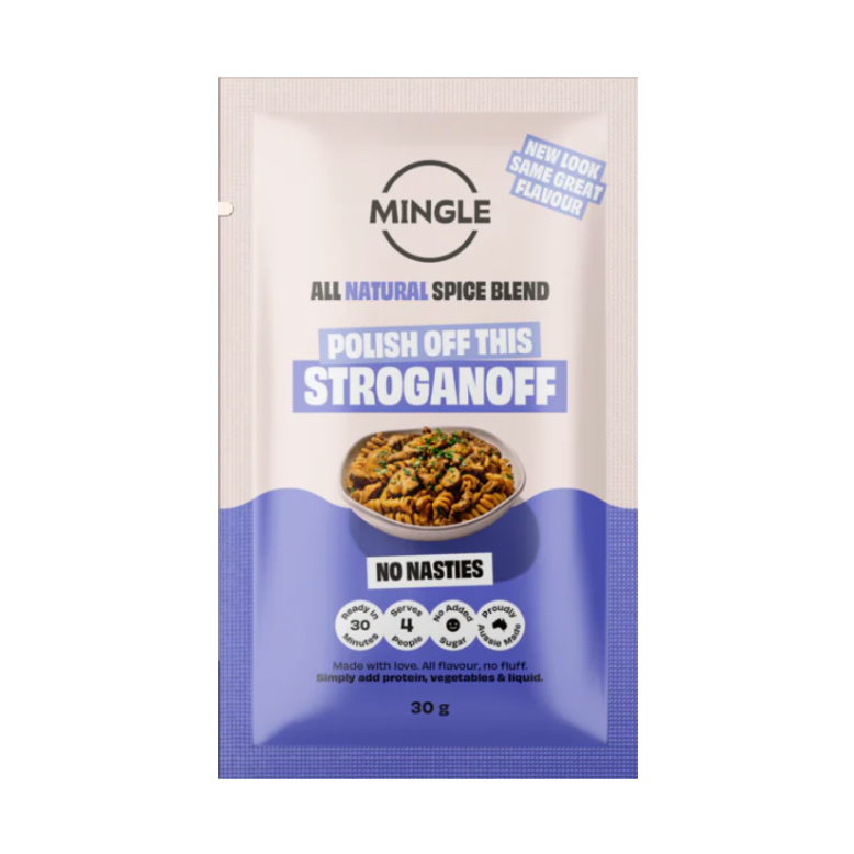 Mingle Hearty Stroganoff 30g available at The Prickly Pineapple