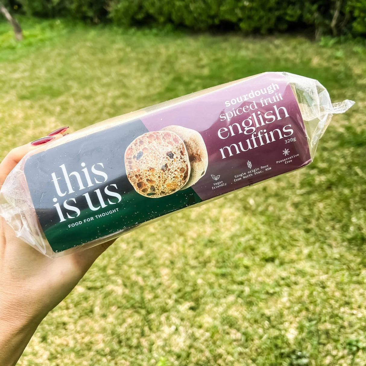 this is us Sourdough Spiced Fruit English Muffins (4 Pack) 260g