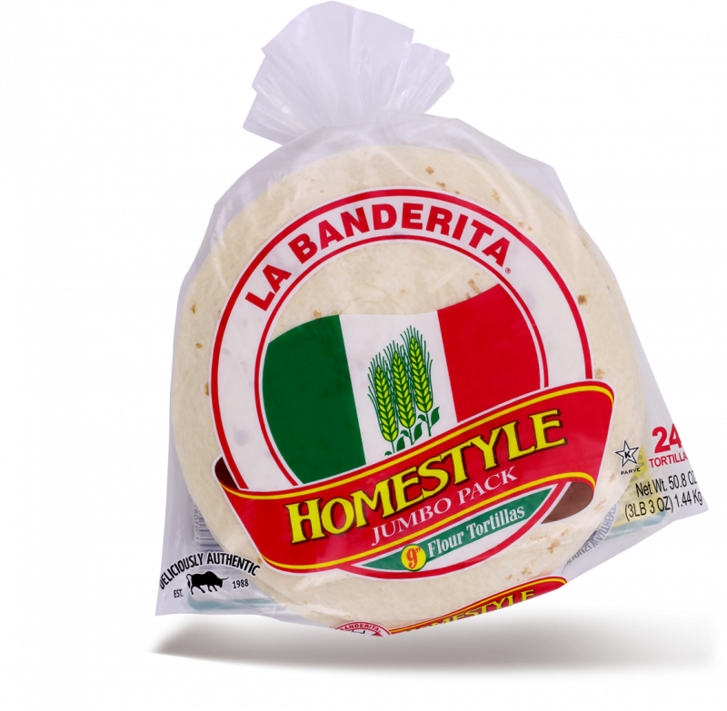 La Banderita Flour Tortillas Homestyle Jumbo Pack (24)