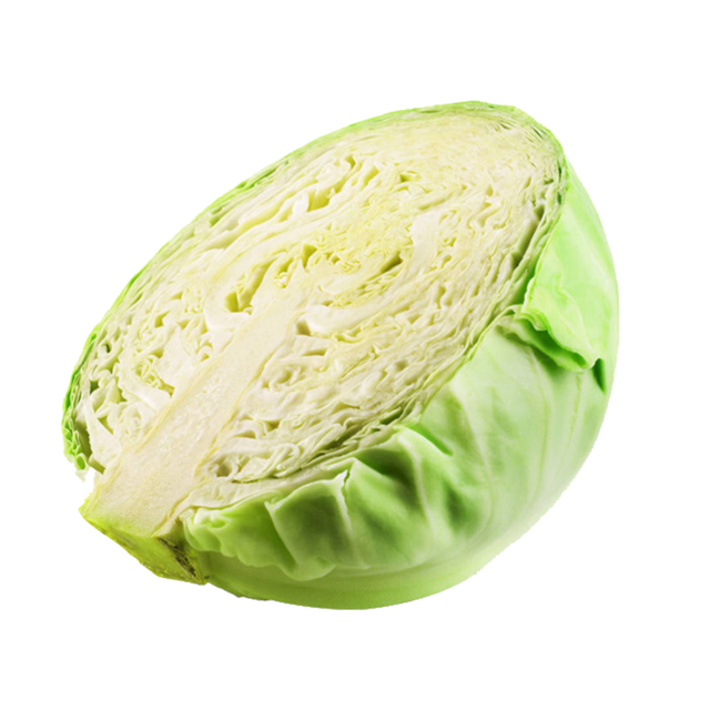 organic cabbage half