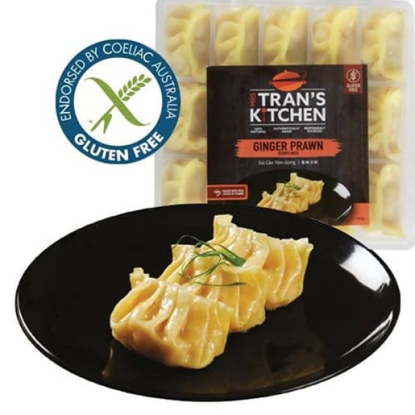 Mrs Trans Kitchen Ginger Prawn Dumplings (GF) 450g available at The Prickly Pineapple