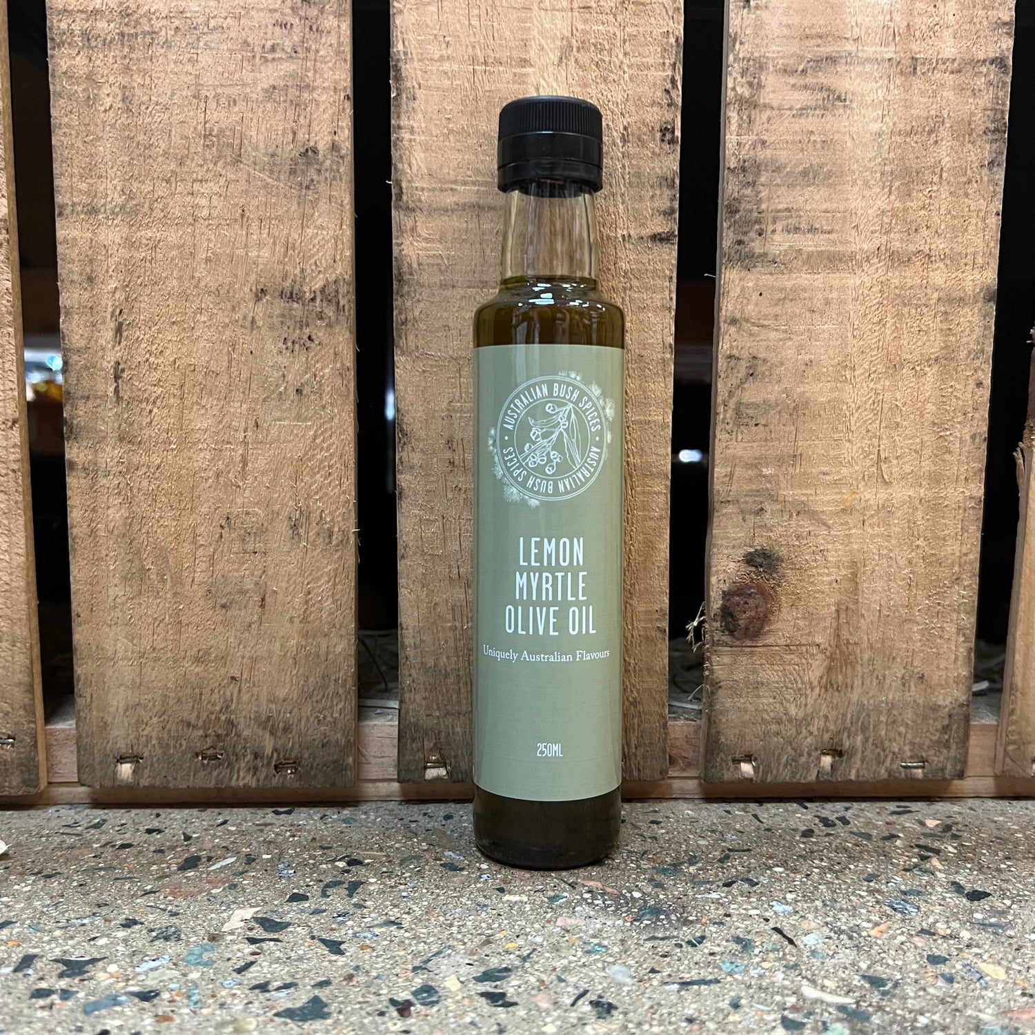 Australian Bush Spices Lemon Myrtle Olive Oil 250ml available at The Prickly Pineapple