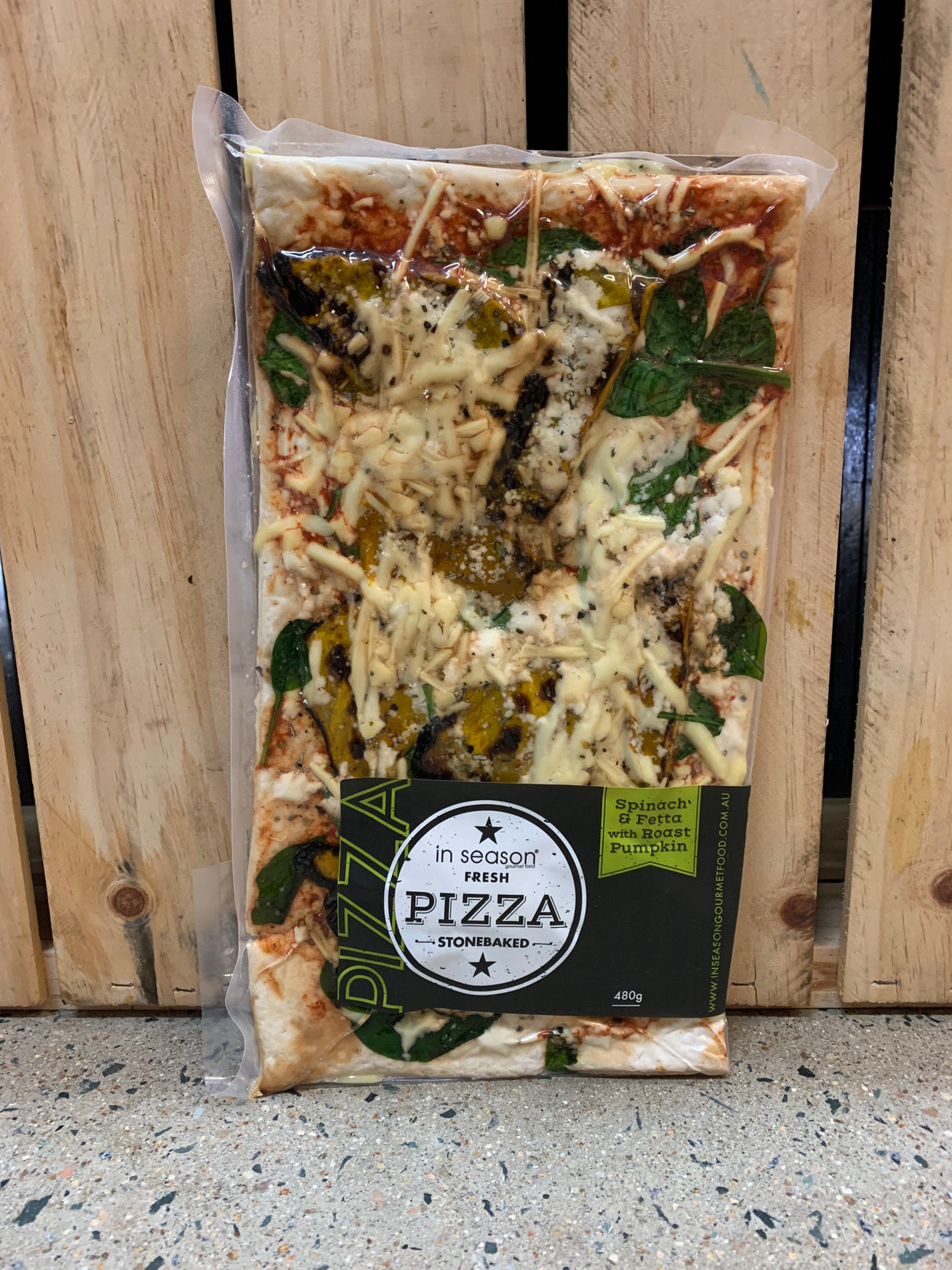 In Season Fresh Pizza - Spinach & Fetta with Roast Pumpkin