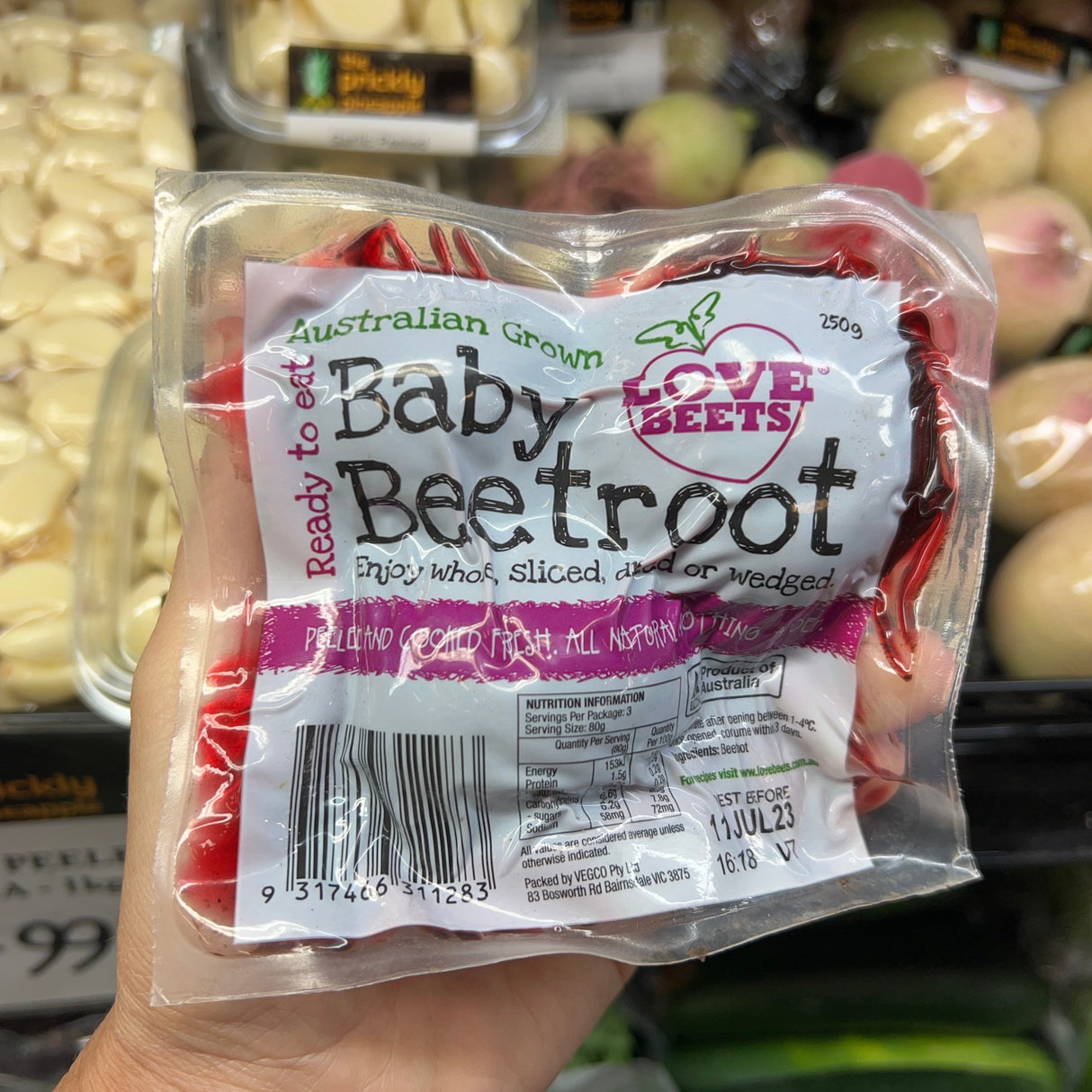 Lovely Beets Baby Beetroot 250g available at The Prickly Pineapple